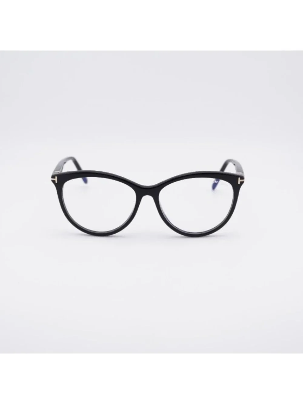 Tom Ford FT5990-B 001 Eyeglasses Shiny Black 55mm Cat Eye Frame